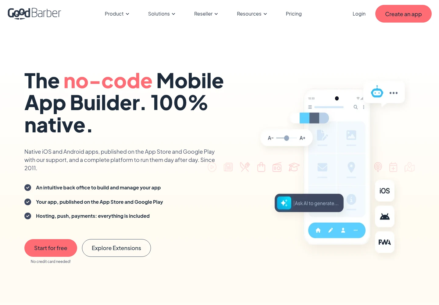 GoodBarber as a top appy pie alternative