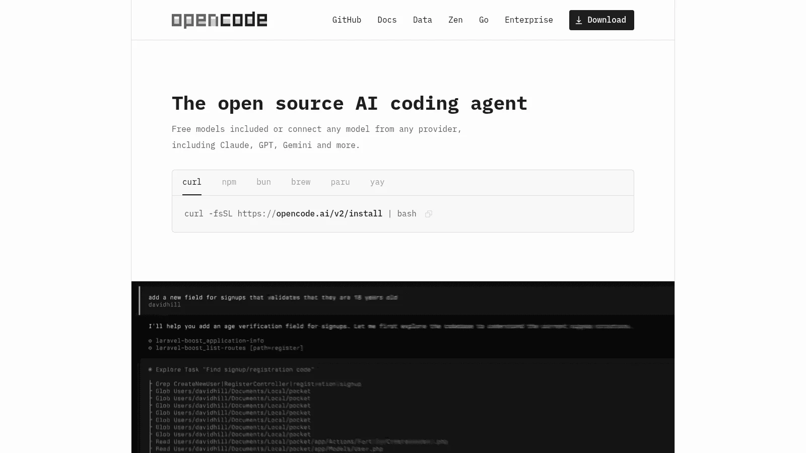 OpenCode as a top claude code alternative