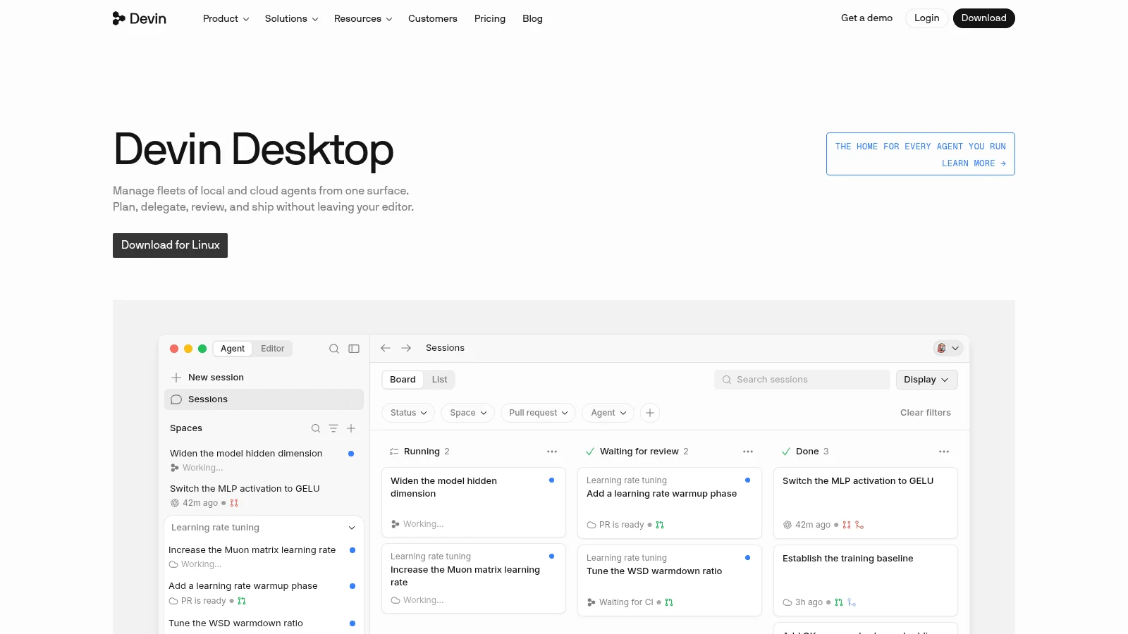 Devin Desktop as a top cline alternative