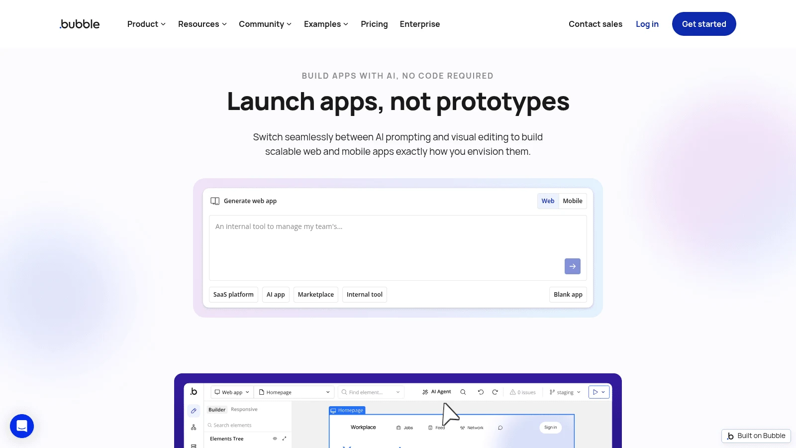 Bubble as a top flutterflow competitor