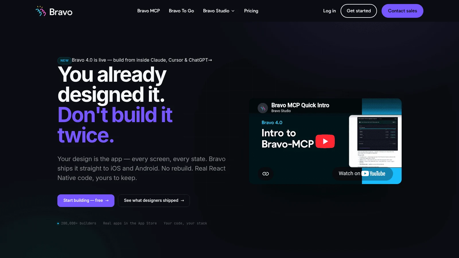 Bravo Studio as a top thunkable alternative