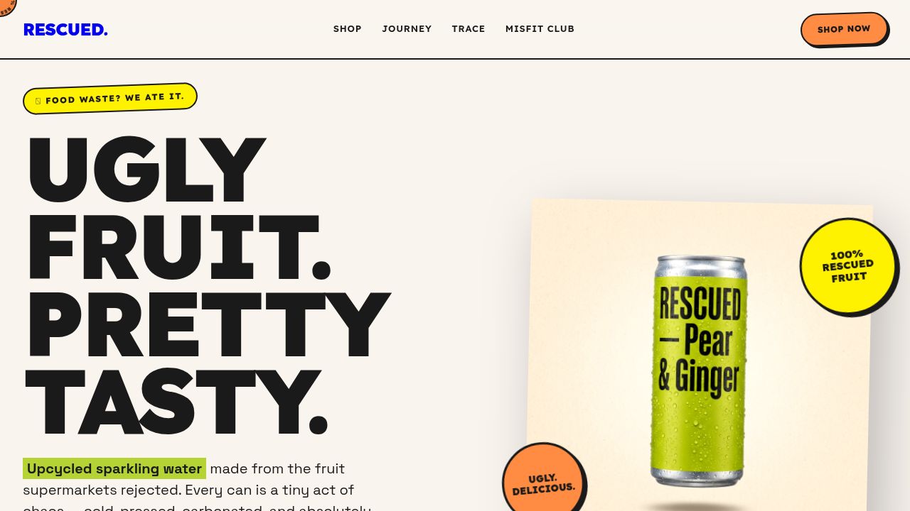 Sustainable beverage brand, built in Awesomic Studio