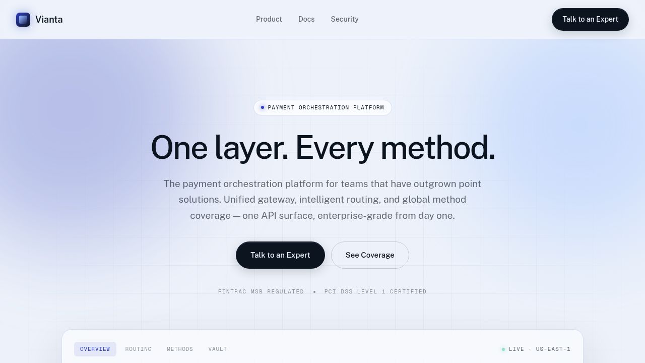 Fintech SaaS landing page, built in Awesomic Studio